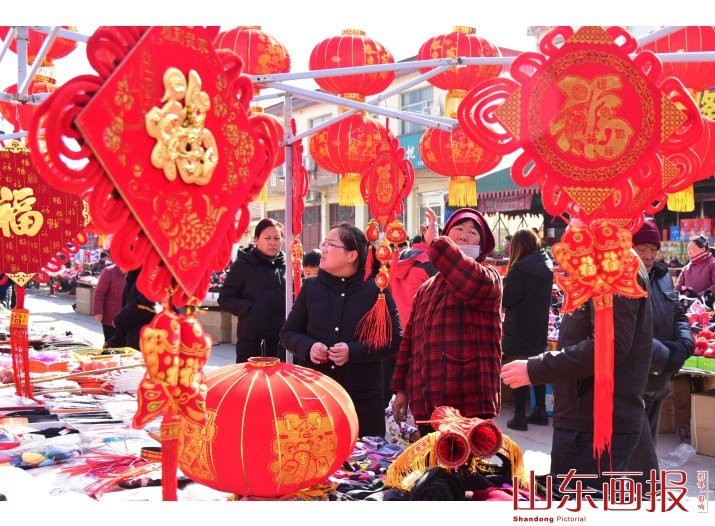 山东枣庄：中国红 年味浓