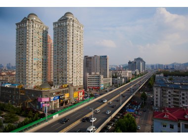航拍济南二环东高架