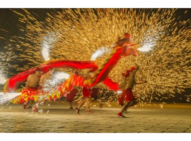 翔龙穿花
