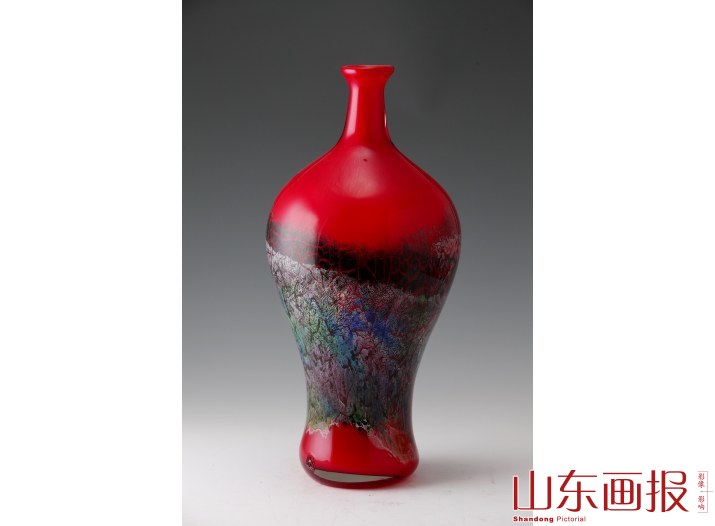 琉璃油彩花瓶