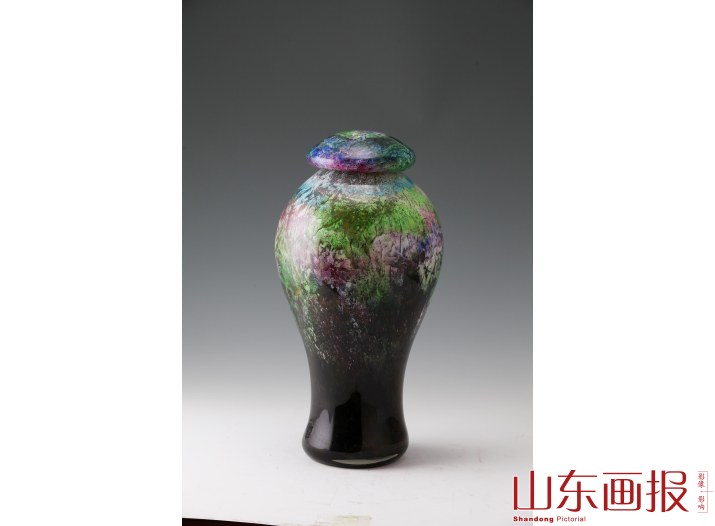 琉璃油彩花瓶