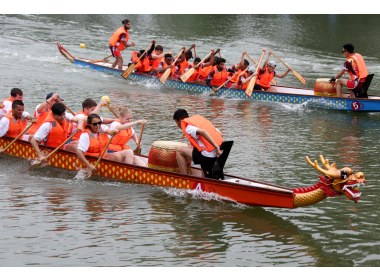 古运河上赛龙舟