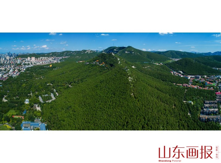 航拍千佛山全景