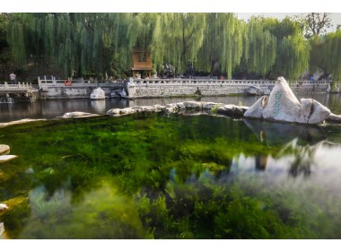 济南黑虎泉解放阁与护城河(11)