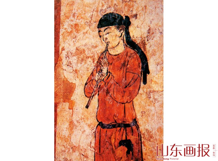 戴裹头巾子人物的画像