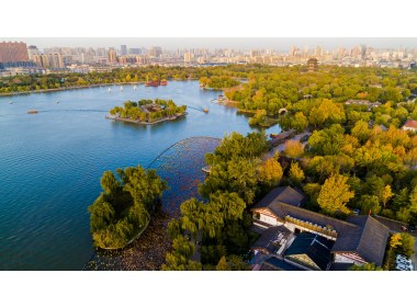 航拍大明湖与百花洲(17)