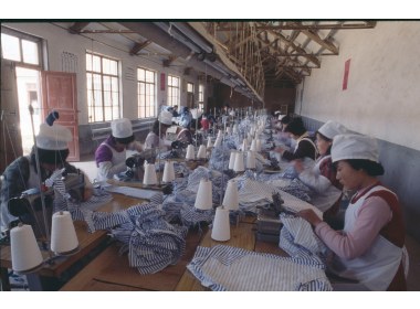 蒙阴县山区建设 缝纫女工