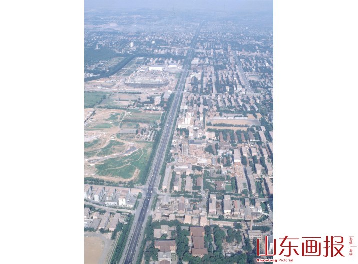 航拍1980年代的济南市