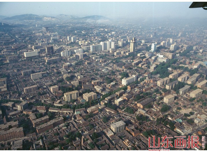 航拍1980年代的济南市