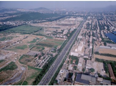 航拍1980年代的济南市