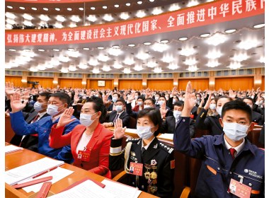 代表举手表决