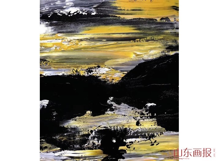 《辞乡问夕阳》 油画