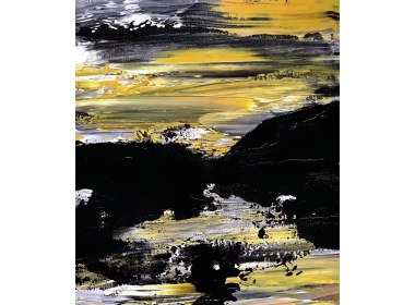 《辞乡问夕阳》 油画