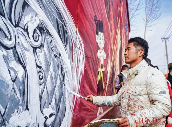 对哪吒的喜爱化作艺术创作的灵感（苏昕/摄影）