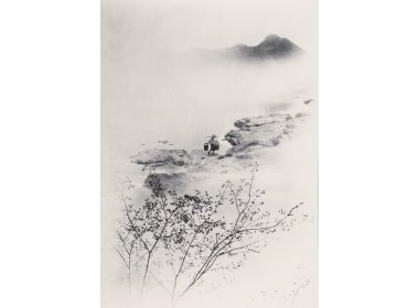 郎静山《晓汲清江》